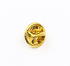 Base Metal Bright Gold Finish Tie Tac Clutch | with 4mm-pad Pin | Sold by Each | 661228BG