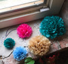 Tissue Paper Flower Pom Poms | DIY Decoration | 45cm | Sold by Each | PF45