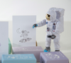Spaceman Rubber Stamps | 3 Styles | H2021630-32