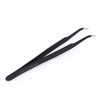 Extra Sharp Black Coated Steel Tweezers | 45 Degree Angled Tip | ESBCT02