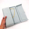 Large Velvet Necklace Box | Seafoam Green | H06405