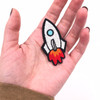 Iron-on Embroidery Patch | White Rocket | H22022