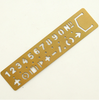Brass Number Bookmark Stencil | H201190