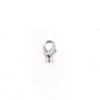 Base Metal Silver Finish Teardrop Lobster Clasp 6x12mm | Sold by Pc | XZ130