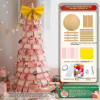 Large Cardboard Christmas Tree | 1.5M/5Ft Pink | 50479