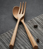 Wooden Spoon & Fork Set | Triangular Handle Design | 24689