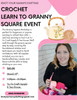 Beginner Granny Square Crochet Workshop| Mar 14 | 1-3 PM | WKSP_CGS