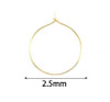Earring Hook For Charm Hoop Gold Finish | 2.5 mm | Sold By 4Pcs/Pk | 250081