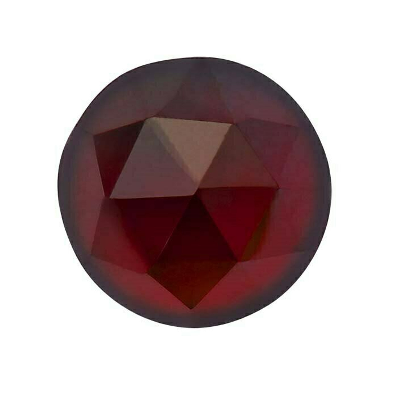 Garnet 6mm Round Rose-Cut Cabochon, Natural, Sold by Each