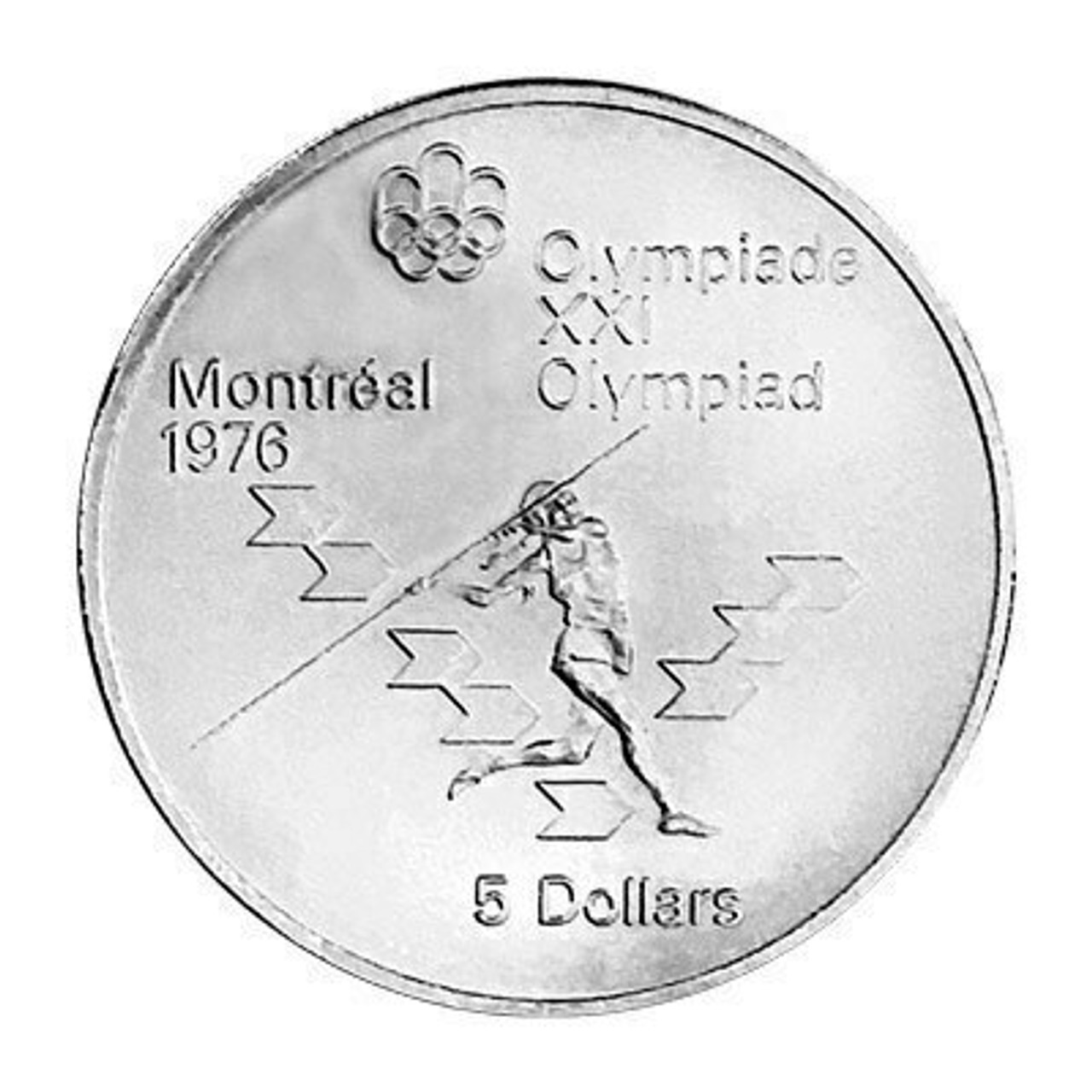 ICE MONE OG盤 1973 CANADIAN PURE SILVER $5 COIN: The 1976 Montreal