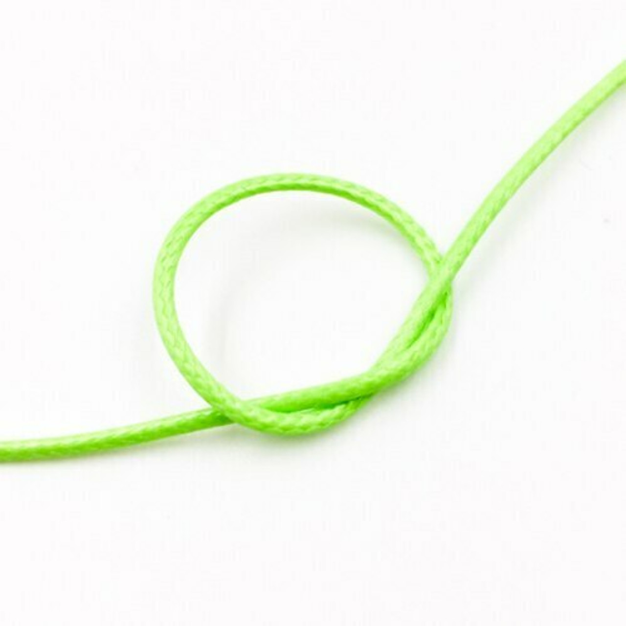 Glossy Braided Cord, 1 mm dia., Lime Green