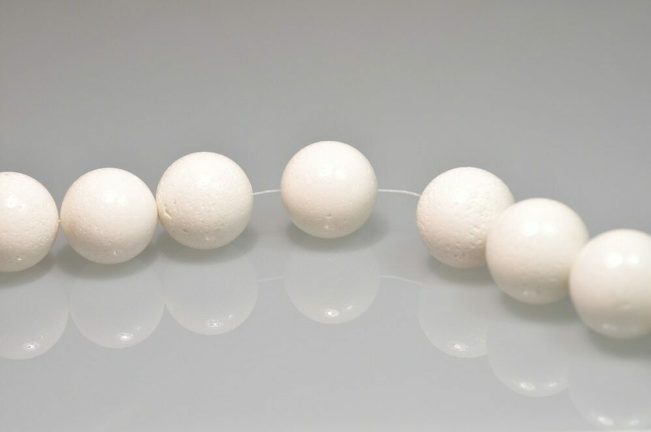 white coral beads