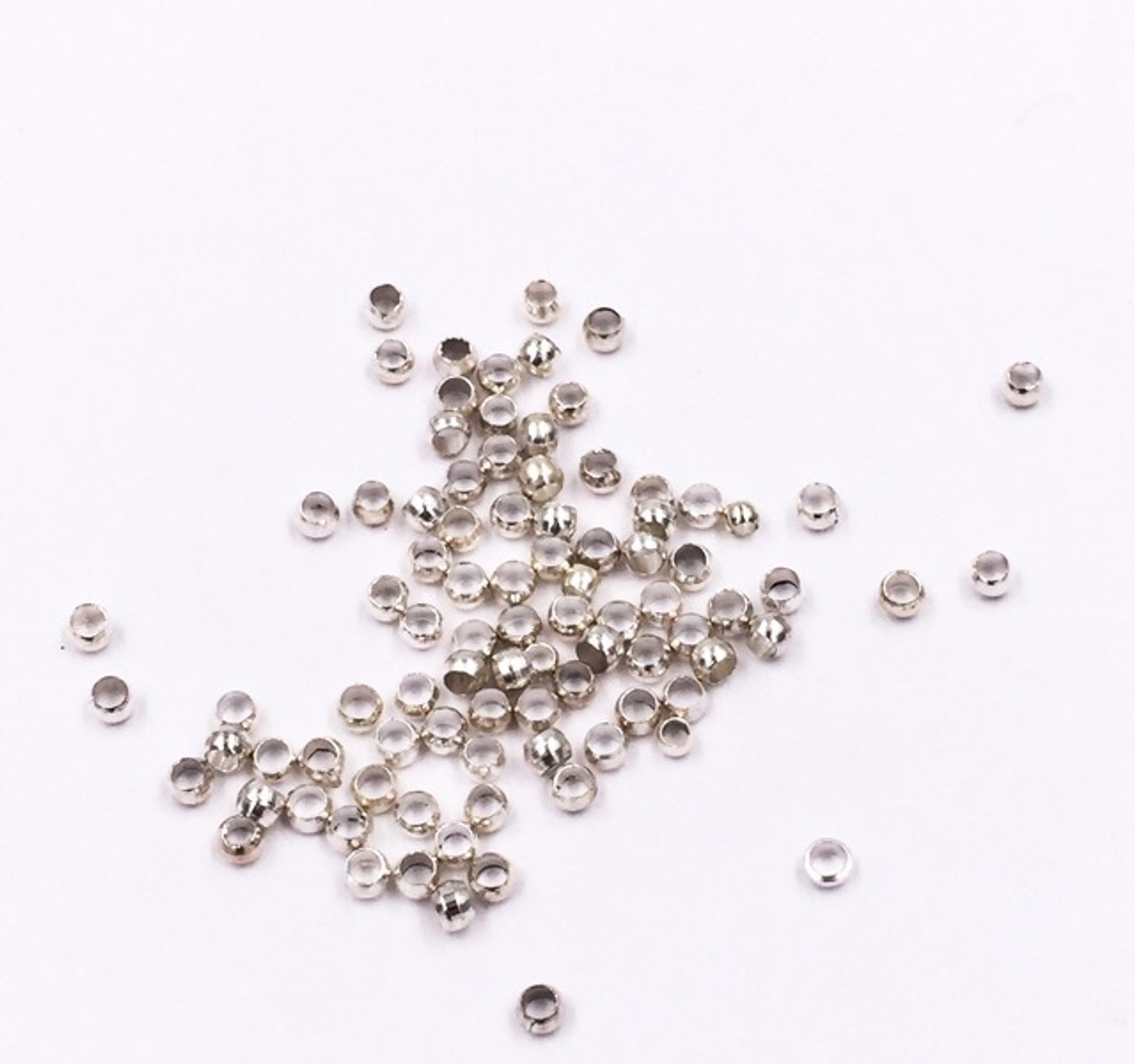 Metal crimp store beads