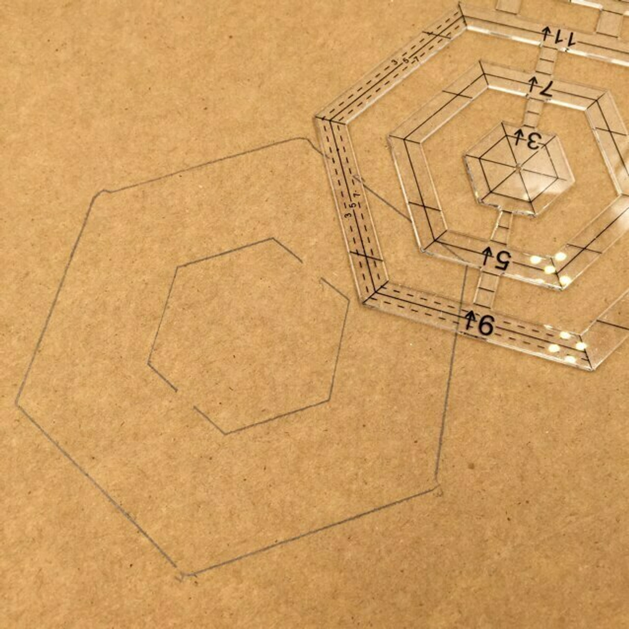 Acrylic Hexagon Design Template  H193709 - Yu Yo The Artists' Place Inc.