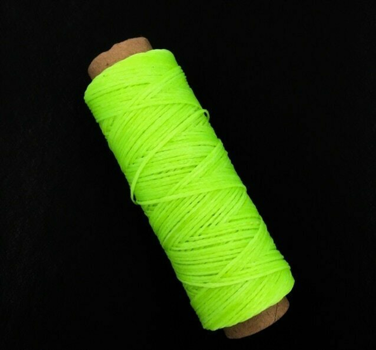 1.5mm Waxed Nylon Cord, Neon Green, Sold By 50m Spool