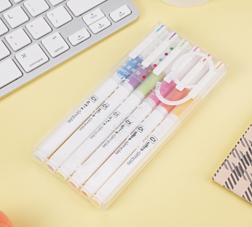 のんぺんページ Ultra Simple 0.5mm Pens | Pack of 6 | H20200543 - Yu Yo The