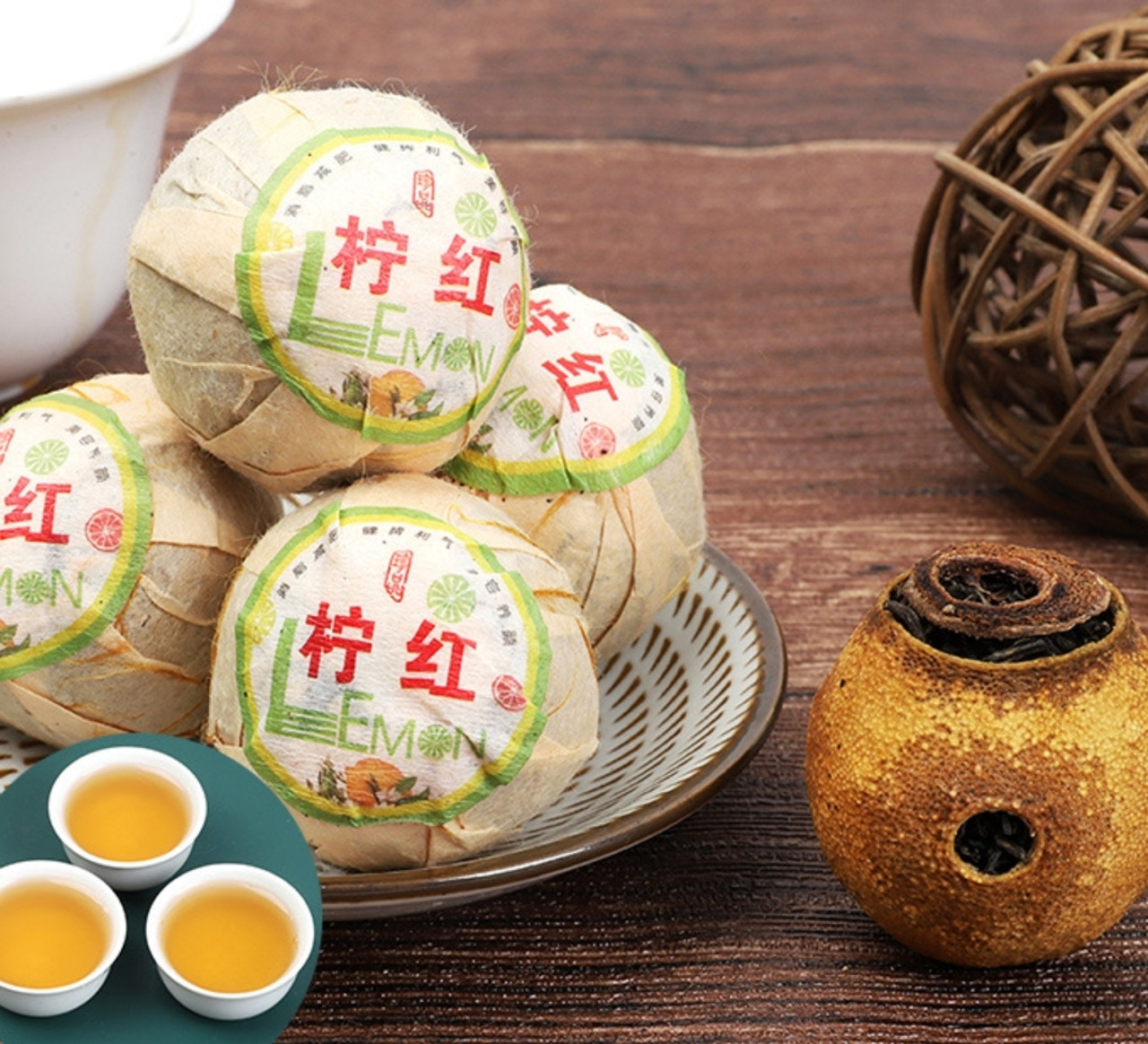 Lemon Shelled Black Tea Ball Sold by Each LT113 Yu Yo The