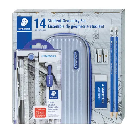 Staedtler Mathematik-Set 9-teilig – Mit Zirkel, Lineal, Geodreieck & Mehr Für Die Schule