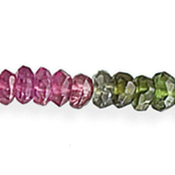 Tourmaline 4mm Button Beads 8" Natural |Sold by Bag| 90373