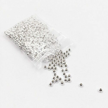 Small Sterling Silver Bead | 2mm Stringing Length | 2.5mm Width | 0.8mm Hole | ZT0101