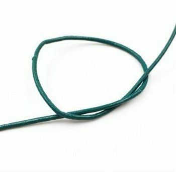 Leather Cord | Round 1.5 mm dia. | Green Coated | Sold by Metre | L3450J