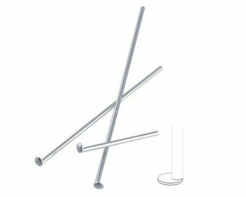 Flat Head Pin | Nickle Finish 1.4cm (9/16") | Base Metal | Sold By 25pc | LKFHP1P4 Flat Head Pin | Nickle Finish 1.4cm (9/16") | Base Metal | Sold By 25pc | LKFHP1P4