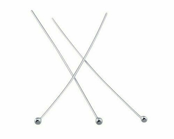 Ball Head Pin | Nickle Finish 2.5cm (1") | Base Metal | Sold By 25pc | LKBHP2P5 Ball Head Pin | Nickle Finish 2.5cm (1") | Base Metal | Sold By 25pc | LKBHP2P5