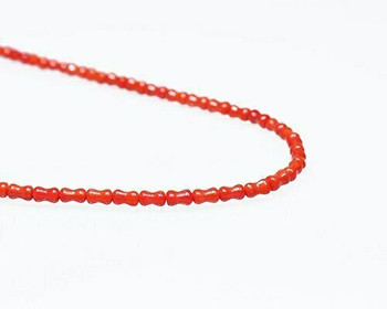 Dogbone Red Coral (Dyed) Beads 3.5x6mm | Sold By 1 Strand(8") | BS0011 Dogbone Red Coral (Dyed) Beads 3.5x6mm | Sold By 1 Strand(8") | BS0011
