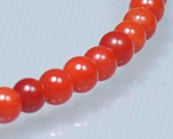 Round Red (Dyed) Coral Beads 2.5-3mm | Sold By 1 Strand(7.5") | BS0016 Round Red (Dyed) Coral Beads 2.5-3mm | Sold By 1 Strand(7.5") | BS0016