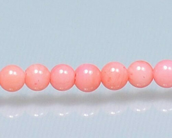 Round Pink Coral (Dyed) Beads 2.5-3mm | Sold By  1 Strand(7.5-8") | BS0017