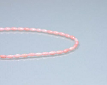 Oval Pink (Dyed) Coral Beads 3x6.5mm | Sold By 1 Strand(7.5") | BS0031 Oval Pink (Dyed) Coral Beads 3x6.5mm | Sold By 1 Strand(7.5") | BS0031