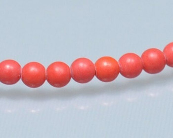 Round Red Synthetic Coral Beads 3mm | Sold By 1 Strand(7.5") | BS0033 Round Red Synthetic Coral Beads 3mm | Sold By 1 Strand(7.5") | BS0033
