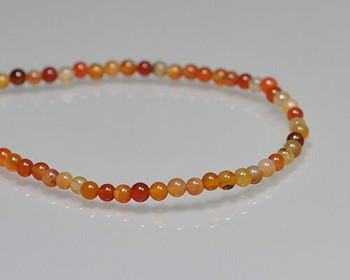 Round Red Mixed Agate Beads 3-3.5mm | Sold by 1 Strand(7.5") | BS0084 Round Red Mixed Agate Beads 3-3.5mm | Sold by 1 Strand(7.5") | BS0084