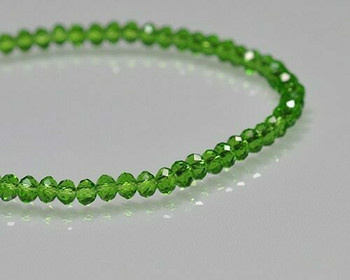 Briolette Fem Green Crystal Beads 3x 4.5mm | Sold by 1 Strand(9-10") | BS0137 Briolette Fem Green Crystal Beads 3x 4.5mm | Sold by 1 Strand(9-10") | BS0137
