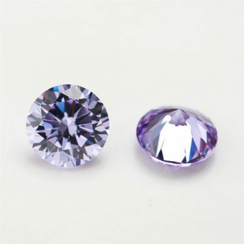 5A Lavender CZ | Round Faceted | H1901B