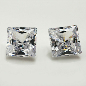 5A Bright White CZ | Square Faceted | 8mm | H190332