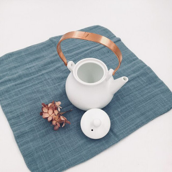 White Teapot with Copper Handle | H190644 White Teapot with Copper Handle | H190644