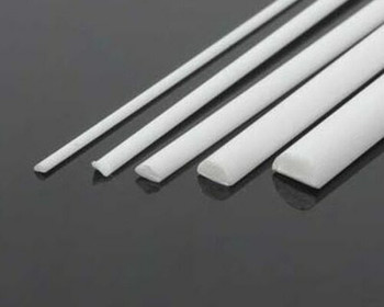 ABS Plastic Rod | Half-round | 2x4x250mm | Sold by Pc | AM0092