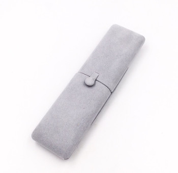Long Velvet Necklace Box | Soft Grey | H06504