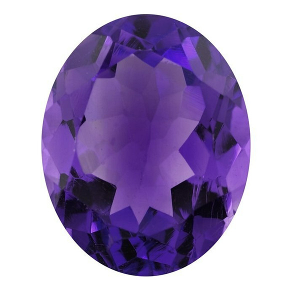 Royal Amethyst 8 x 6mm Oval Faceted Stone, AAA-Grade | 91526