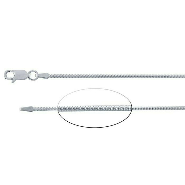 925 Sterling Silver 1.4mm Unseamed Round Snake Chain 20" |Sold by Pc | 61310820