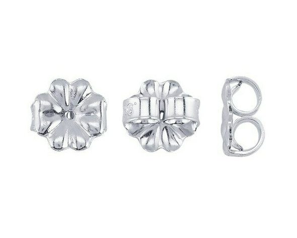 Friction Ear Nut | 925 Sterling silver 7mm(0.28") Medium-Weight | Sold By Pair | Bulk Prc Avlb| 690521 PR