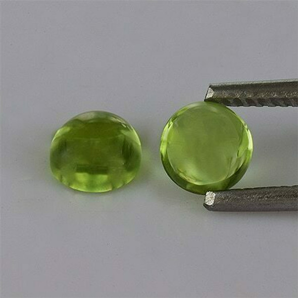 5x5x2.6 mm Round Eye Clean Green Peridot, Sold By each | RG021