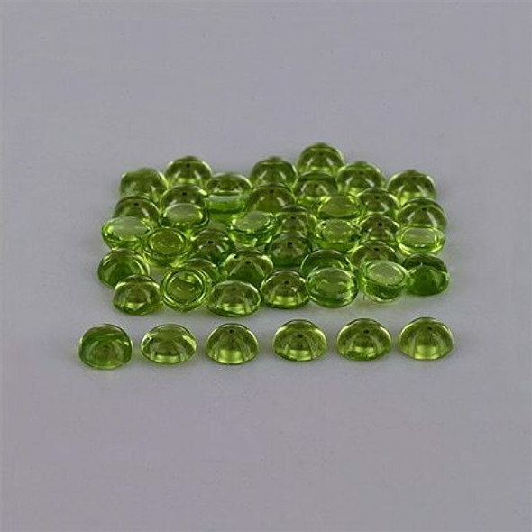 5x5x3 mm Round Eye Clean Green Peridot, Sold By each | RG019