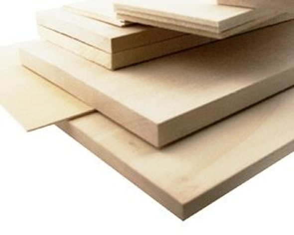 Basswood sheet, 1/16 x 2 x 48", Sold By Each | BWS4802