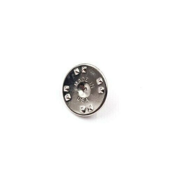 Base Metal Nickel-Plated Tie Tac Clutch | with 4mm-pad Pin | Sold by Each | 661228E
