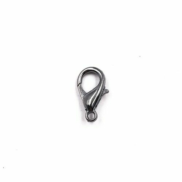 Base Metal Black Bronze Teardrop Lobster Clasp with Ring 7x14mm | Sold by Pc | xz150