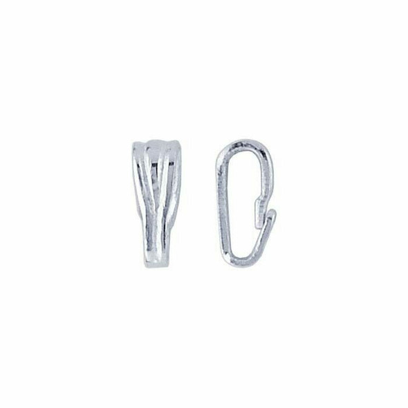 Sterling Silver Snap-on Pendant Bail | Bulk Prc Avlb | Sold by Each | 697303