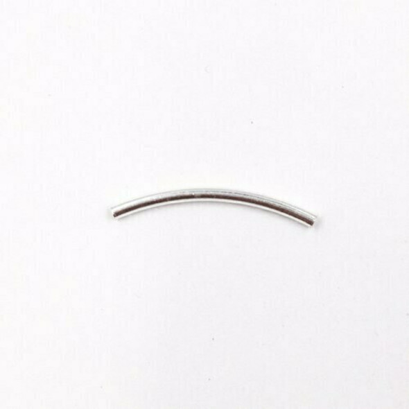 Sterling Silver Bead | Long Curved | 2.5cm L | 2mm OD | 1mm ID | ZT0504