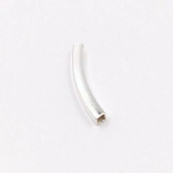 Sterling Silver Bead | Large Curved Square | 2.5cm L | 3mm OD | 2mm ID | ZT0507